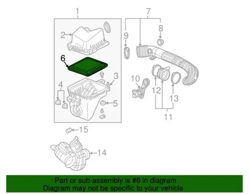 Оригинальный новый воздушный фильтр двигателя GM 02-12 Cadillac Chevrolet Pontiac LS Saturn 22676970 - Изображение 3 из 3