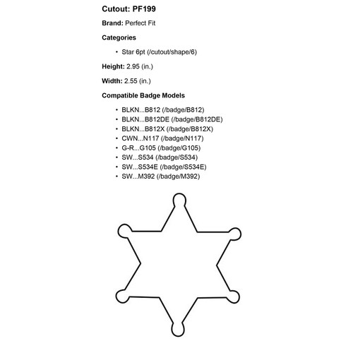 Perfect Fit 6 Point Sheriff Star Badge Wallet B812 S534 Credit Card Hidden Flap - Picture 6 of 6