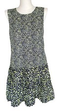 Ann Taylor LOFT Round Neck Sleeveless Pleated Pullover Lined Dress Women's Sz 2