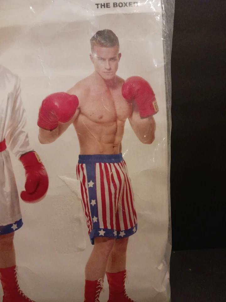 ⭐ The Boxer Fighter EE. UU. Bata Pantalones Cortos De Lujo Adulto Grande Disfraz de Halloween (F6 Foto 3 de 4