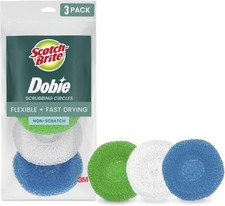 Scotch-Brite Non-Scratch Plastic Scrubbing Pads, Cleans Dishes3 Scrubbing Pads.