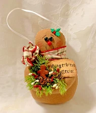Primitive Gingerbread Collector Stuffed Plush Christmas Decoration