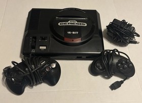 Sega Genesis Console 16-Bit - (1601) With 3 Controllers And Power Supply.