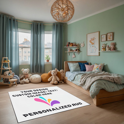 Personalisierter Kinderzimmerteppich - Teppich mit individuellem Namen oder D...