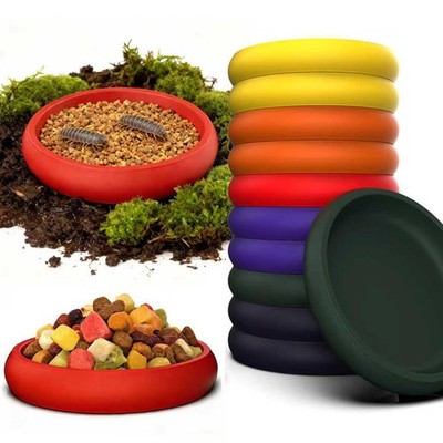 12-Pack Small Feeding Dish for Reptiles, Colorful Feeder Bowls Isopods, 1