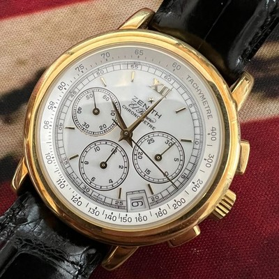 Zenith El Primero Chronometre Date 18k Men's 39mm Watch Stunning