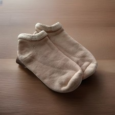 VTG Socks Orlon Acrylic Tan/Brown Sport USA 90's Low Size 9-11 Ankle Roll