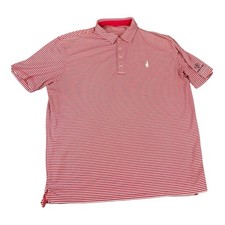 Johnnie O Golf Polo Shirt, Red White Striped, Father  Son, Men  s Size Large