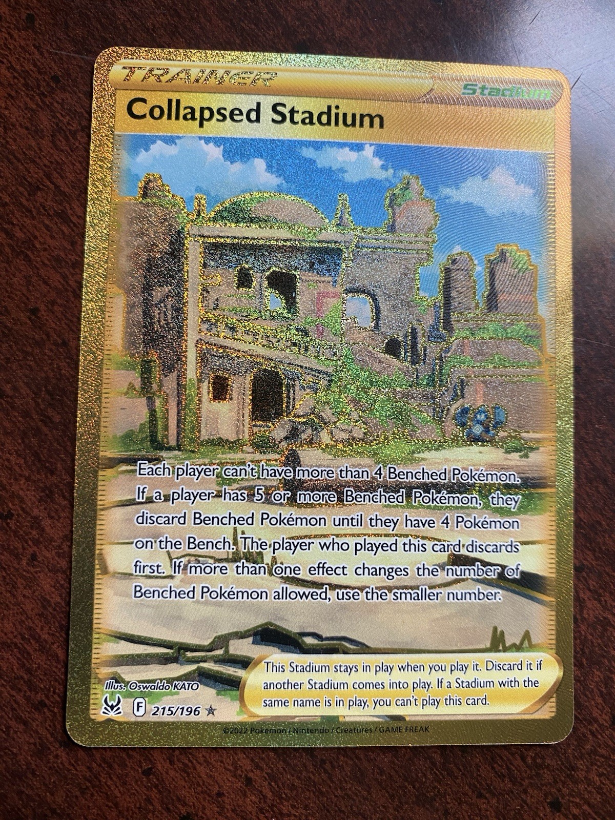 The Pokémon Company Collapsed Stadium 215/196 Lost Origin Secret Rare FA Holo EN
