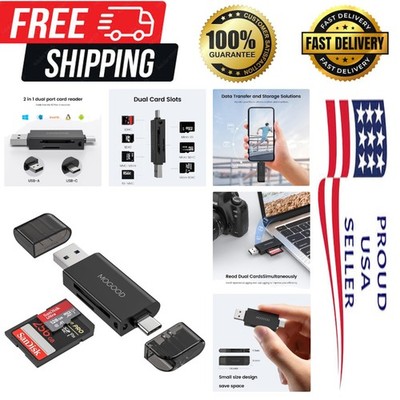 Durable USB 2.0 SD Card Reader with Dual Slots for Multi-Device Compatibility