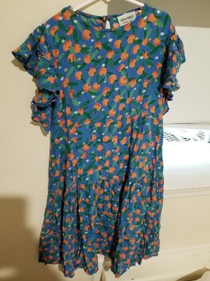 $130 Bobo Choses Vichy Cotton  Dress Size 8-9 Years