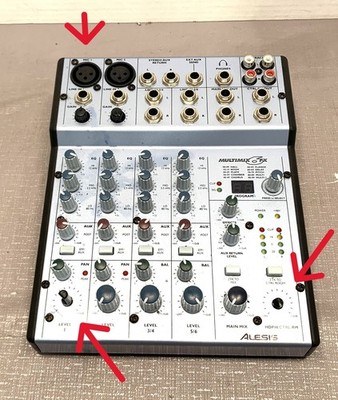 Alesis Multimix 6 FX 18V 6 Channel Analog Mixer Tested