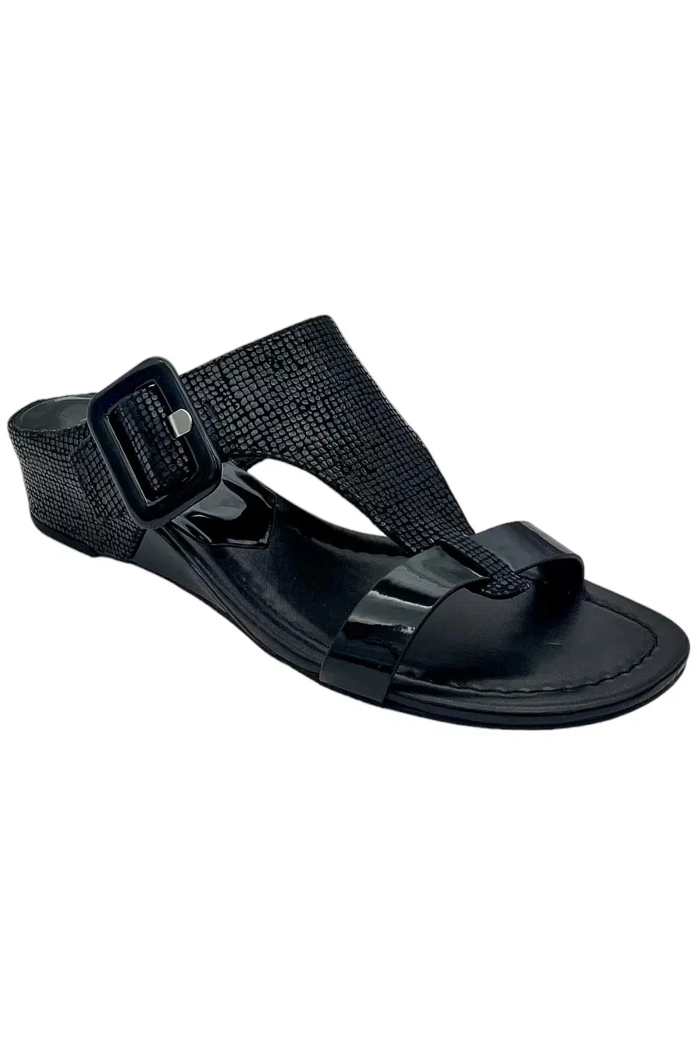 Donald Pliner Women's Ofelia Pebbled Metallic Slip-On Sandals Black
Opens in a new window or tab