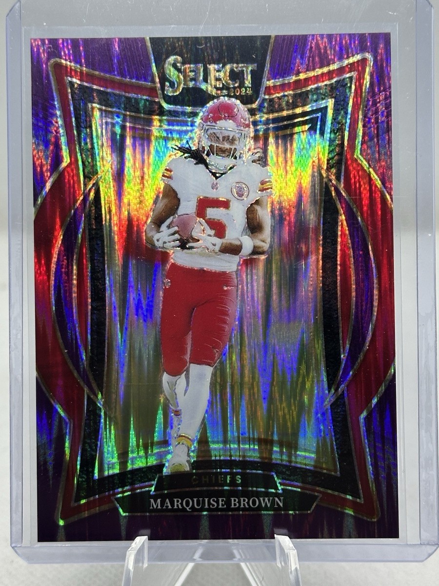 2024 Panini Select Concourse #81 Marquise Brown Purple Shock Prizm