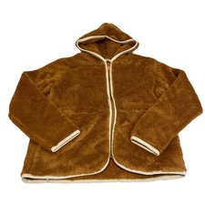 Hanna Andersson Kids Marshmallow Fleece Zip Up Hoodie Orange Size 10