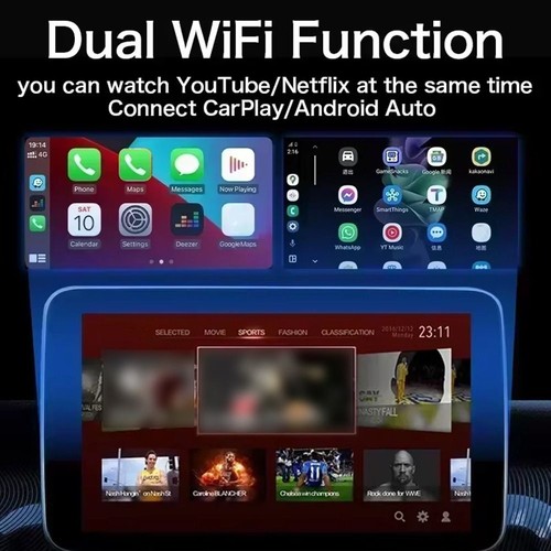 With Netflix/YouTube Wireless CarPlay Adapter 4in1 Multimedia Adapter Car - Picture 4 of 12
