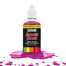 US Art Supply 1-Ounce Transparent Magenta Airbrush Paint