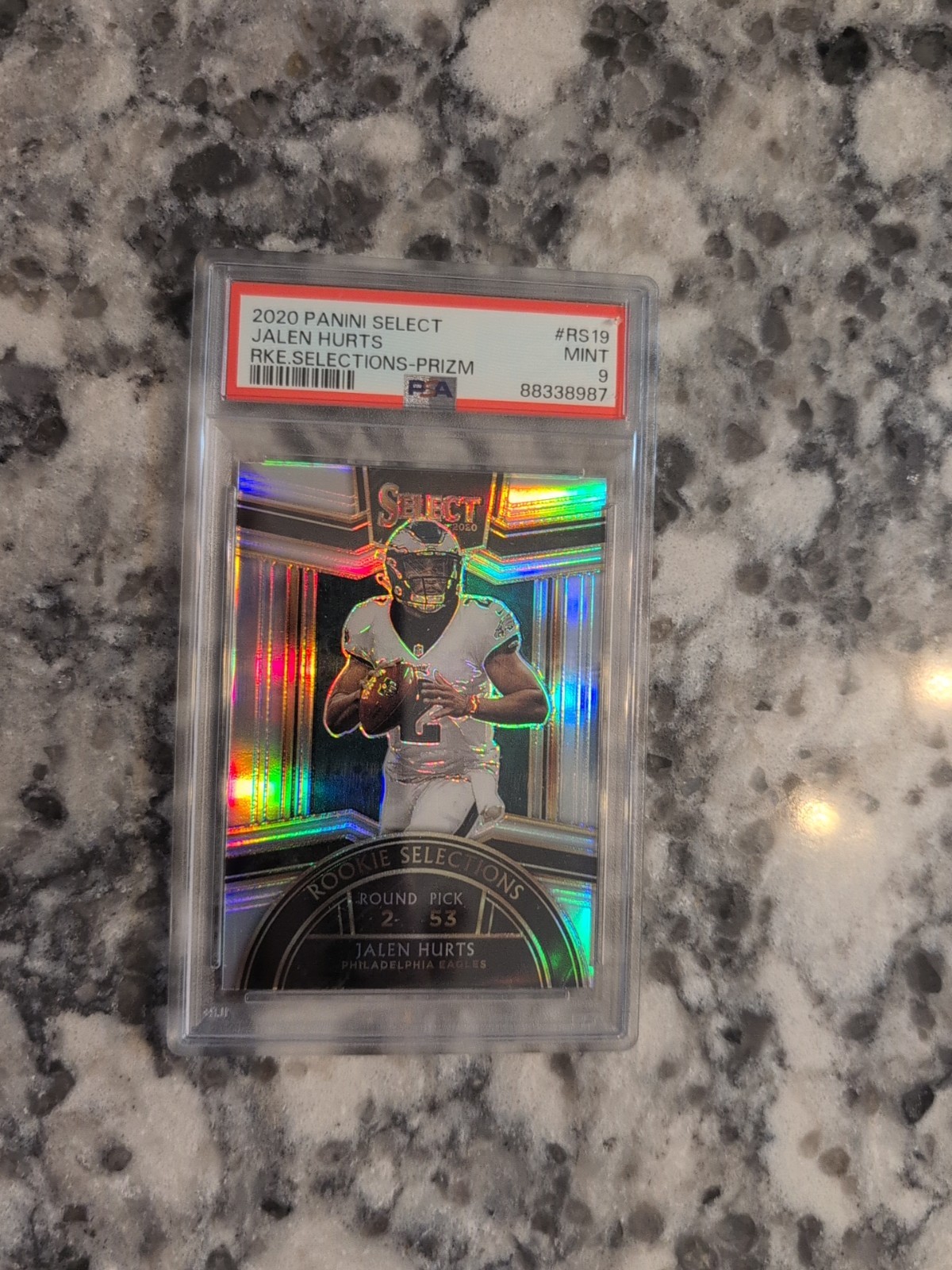 Very Low POP 2020 Select Rookie Selections Jalen Hurts #RS-19 Silver Prizm PSA 9