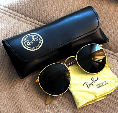 Vintage Ray-Ban Round Metal (Bausch & Lomb USA)   W603 Top Zustand + OVP Etui