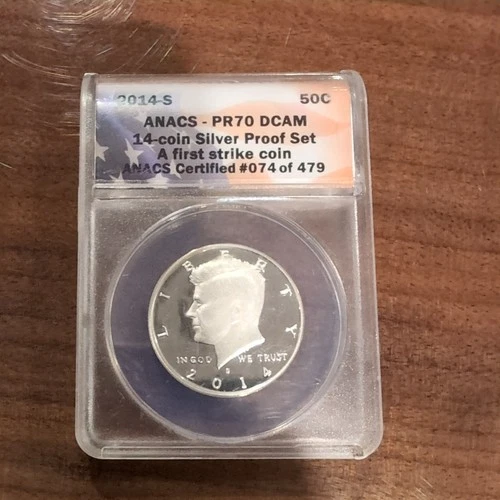 2014 S Kennedy Half Dollar PR70 First Strike ANACS First Strike #74 of 479