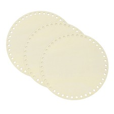 3Pcs Crochet Basket Base, 8" Basket Bottoms Round Wood Base