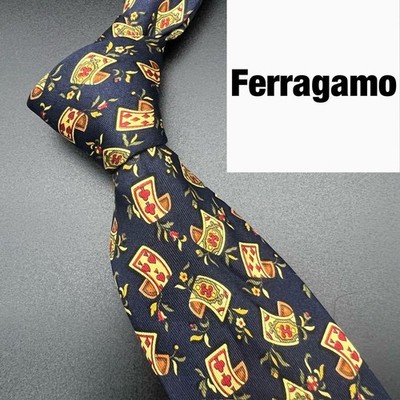 Salvatore Ferragamo Tie  / Office Casual Used Very good Japan Rare　
