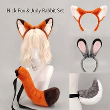 Soft Plush Foxes Ears Headband For Cosplay Halloween Party Costume Accessory