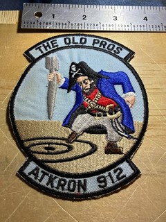 1970s/80s/90s? US NAVY PATCH ATKRON 912 The Old Pros Squadron ORIGINAL USN!