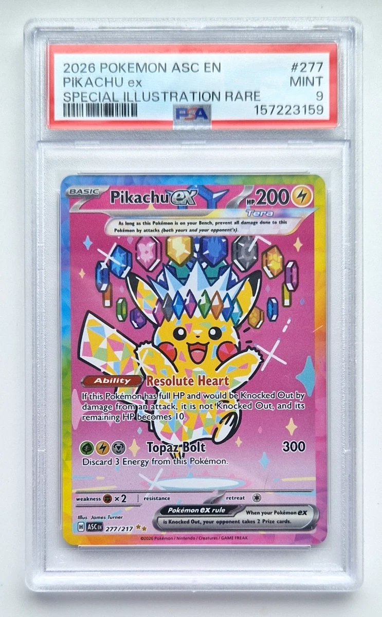 Pokémon Pikachu Grade 9 Pokémon TCG Individual Collectable Card