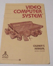 Vintage 1980 Atari Video Computer Manual Model CX2600A