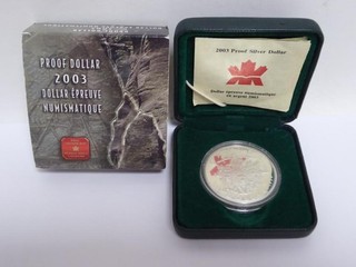 Silbermünze Canada Dollar 1994 "Schlittenhunderennen" PP in Sch. WY6890