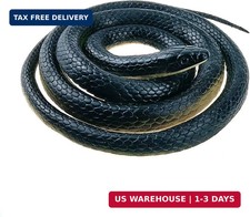 Realistic Rubber Fake Snake Toy 50 Inch Mamba for Garden Props and Practical