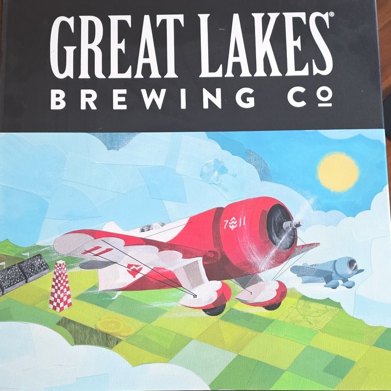 Great Lakes Brewing Co Breweriana Beer Sign Advertising Graphic Airplane Artwork