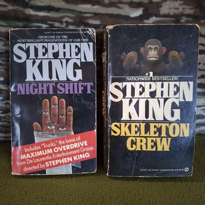 Night Shift 1979 + Skeleton Crew 1986 - Stephen King First Signet Print PB Books