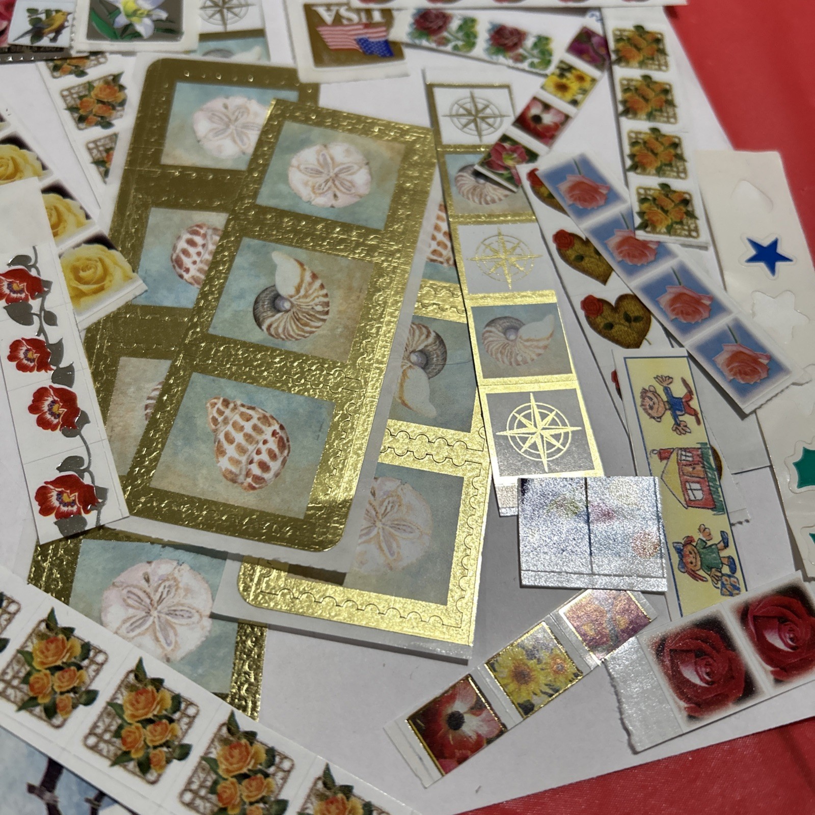 Huge Lot Easter Seals, WWF,   Stickers Stamps, Birds Flowers, Panda, Mini, Mail