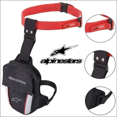 Alpinestars Access Waterproof Motorcycle Leg Bag Thigh Red Black Pack Adjustable