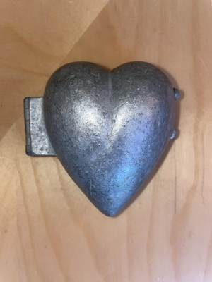 #ad #ad Antique Metal Heart Shaped Candy Ice Cream Chocolate Mold Late 1800’s Vintage $29.99
