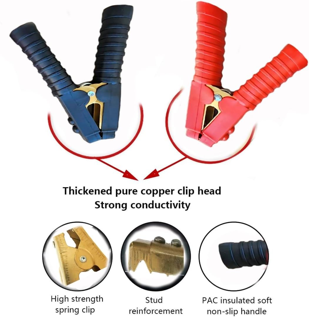 NANSH Alligator Clips Heavy Duty Car Battery Terminal Charger Clamps (1500A... 