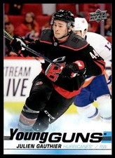 2019-20 Upper Deck Young Guns Julien Gauthier Carolina Hurricanes #498