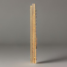 Vtg Wood Inlay Wall Mounted Hanging Tie Select Tie Belt Hanger/Organizer