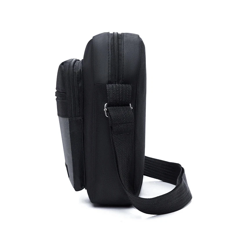 Mens Oxford Lightweight Waterproof Shoulder Bag Phone Pockets Keys - Image 3 of 4