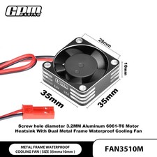 GPM 6061-T6 Alloy Metal Frame Waterproof Cooling Fan 35X10mm High Speed 20000RPM
