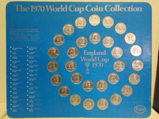 ESSO 1970 World Cup Coin Collection with the rare  Bobby Moore CBE coin variant