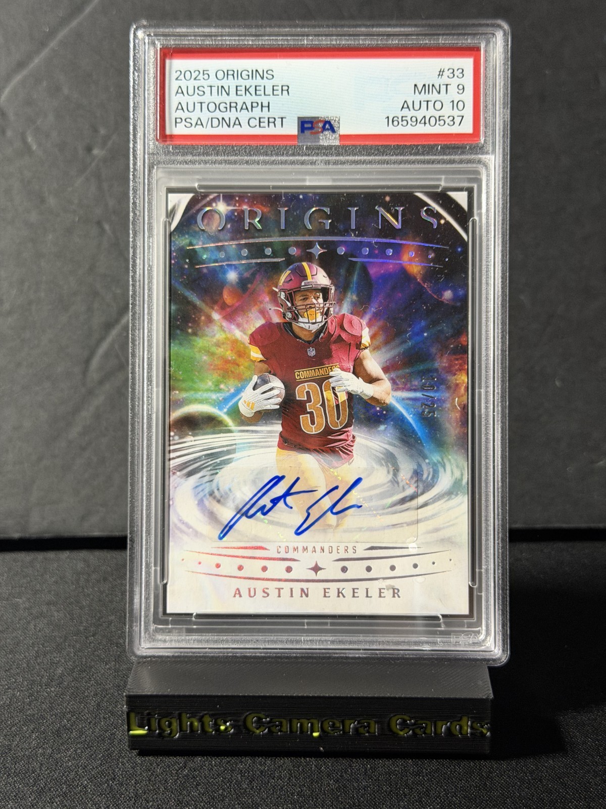 2025 ORIGINS #33 AUSTIN EKELER AUTOGRAPH /25 PSA 9 DNA 10