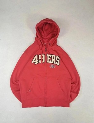 Pullover Hoodie Full Zip Sweat US Embroided NFL San Francisco 49Niners 80% Baumwolle ro