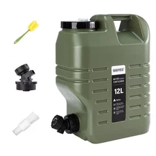 3.2 Gallon Camping Water Jug with Spout, No Leakage Food Grade Camping Water Tan