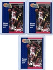 (3) CARD LOT 1991 FLEER BASKETBALL MICHAEL JORDAN CARD #220 LEAGUE LEADERS SSP