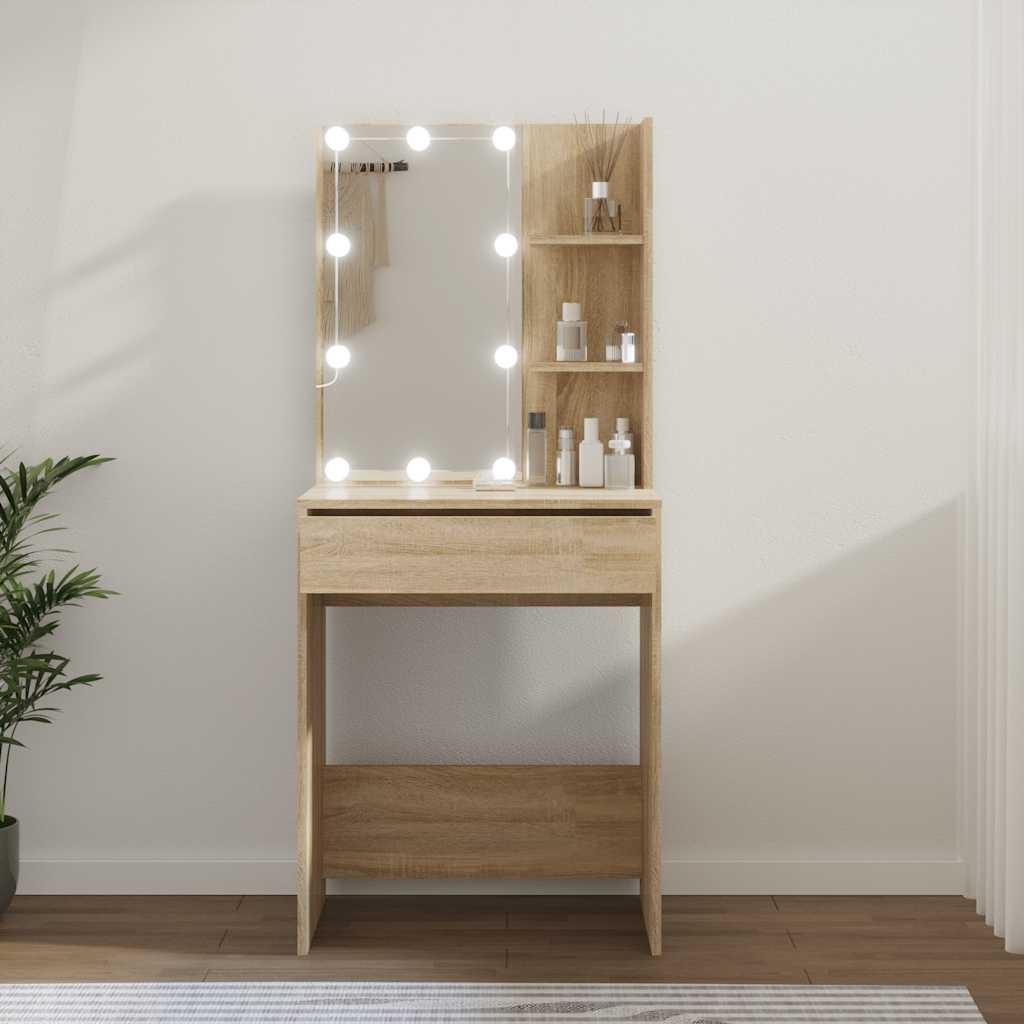 Toeletta con Luci a LED Tavolo da Trucco 60x40x140 cm Colori Diversi vidaXL