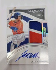 2023 Panini Immaculate Prospect Patch Autos Jett Williams #47 Holo Silver /25 