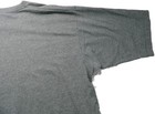 Gray VTG men’s shirt XLT with short sleeves, shown close-up with a straight hem stitch on a white background.